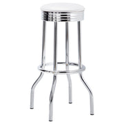 Retro 3-piece Round 1950s Bistro Pub Bar Table Set White - 2300-S3