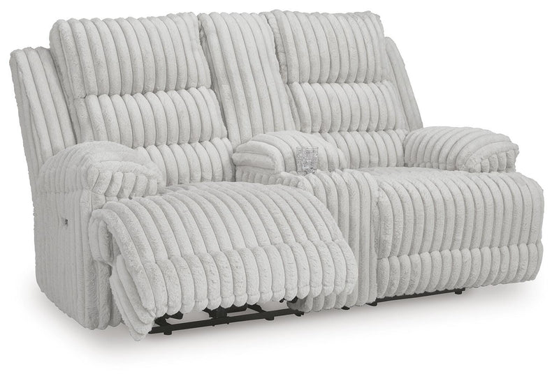 Rhines Falls Alloy Power Reclining Loveseat with Console - PC4280496