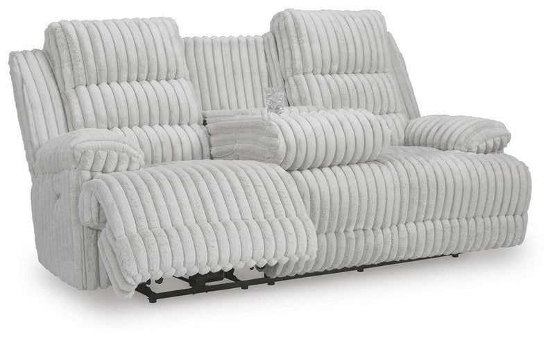 Rhines Falls Alloy Power Reclining Sofa with Drop Down Table - PC4280499