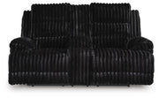 Rhines Falls Onyx Power Reclining Loveseat with Console - PC4280596