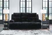 Rhines Falls Onyx Power Reclining Sofa with Drop Down Table - PC4280599