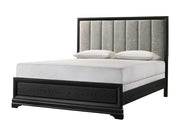 Rhodes - Black Panel King Bed with Upholstered Headboard - B315-K-Bed