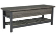 Rhyson Brown Storage Bench - Gate FurnitureAccent Bench