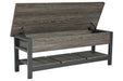 Rhyson Brown Storage Bench - Gate FurnitureAccent Bench