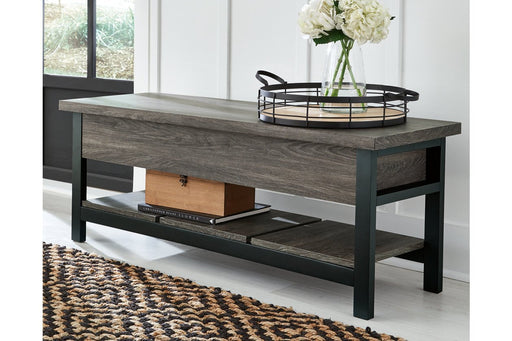 Rhyson Brown Storage Bench - Gate FurnitureAccent Bench