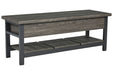Rhyson Brown Storage Bench - Gate FurnitureAccent Bench