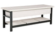 Rhyson White Storage Bench - Gate FurnitureAccent Bench