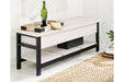 Rhyson White Storage Bench - Gate FurnitureAccent Bench