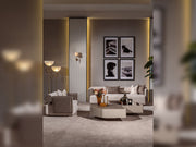 Ricamo 4-pieces (2 Four Seater Sofa & 2 Chair) Livingroom in Cream - 200-GAB-RIC-4411