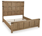 Ridgester Light Brown King Panel Bed - B858B6