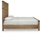 Ridgester Light Brown King Panel Bed - B858B6