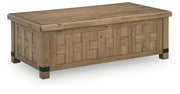 Ridgester Light Brown Lift-Top Coffee Table - T858-9