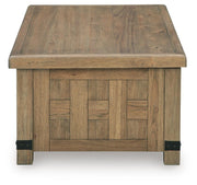 Ridgester Light Brown Lift-Top Coffee Table - T858-9