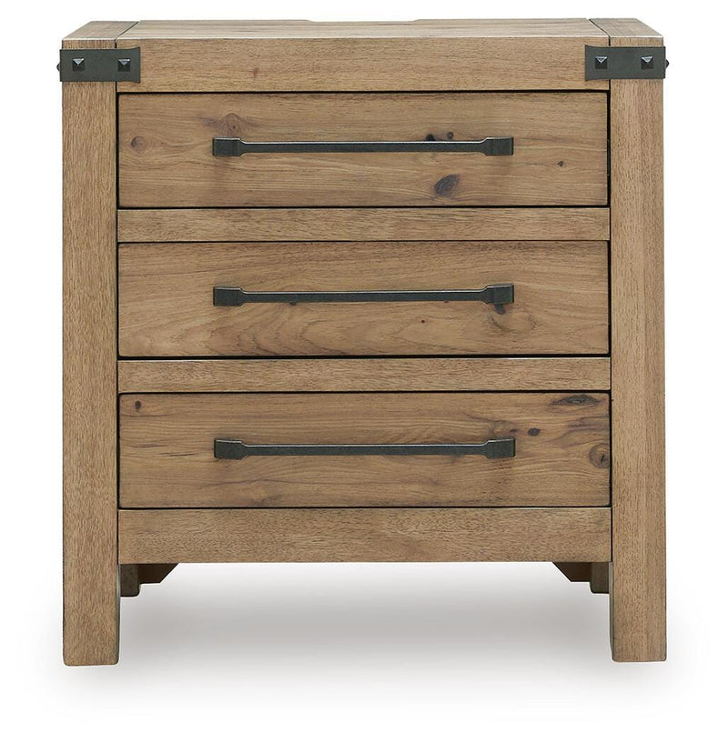 Ridgester Light Brown Nightstand - B858-93