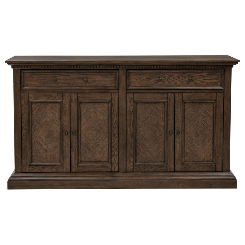 Ridgewell 2-drawer 4-door Dining Server Dark Oak - 104605