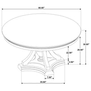Ridgewell Round Pedestal Dining Table Dark Oak - 104600