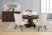 Ridgewell Round Pedestal Dining Table Dark Oak - 104600