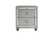 Riley Silver Nightstand - Lara FurnitureNightstand