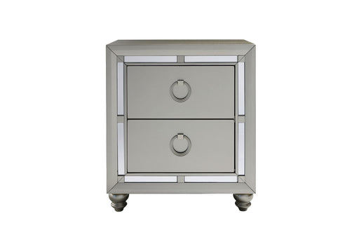 Riley Silver Nightstand - Lara FurnitureNightstand