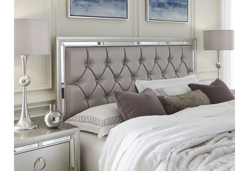 Riley Silver Queen Bed - Lara FurnitureQueen Bed