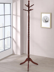 Riona 6 Hook Freestanding Wood Coat Rack Hat Hanger Merlot - 3058