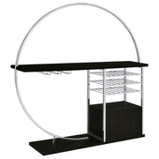 Risley 2-door Circular LED Wine Cabinet Dark Charcoal - 182799