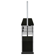 Risley 2-door Circular LED Wine Cabinet Dark Charcoal - 182799