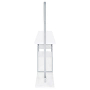 Risley 2-door Circular LED Wine Cabinet White High Gloss - 182798