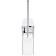 Risley 2-door Circular LED Wine Cabinet White High Gloss - 182798