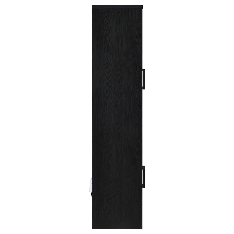 Riva 4-door Tall Accent Display Cabinet LED Lighting Black - 950432