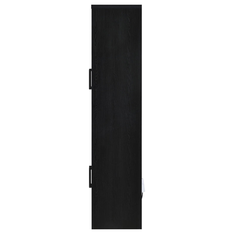 Riva 4-door Tall Accent Display Cabinet LED Lighting Black - 950432