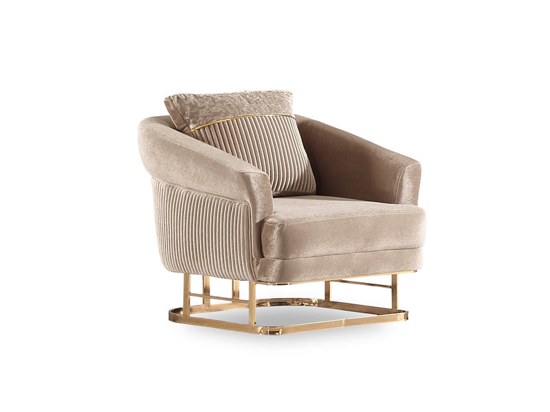 Rixos 3-pieces (Sofa & Loveseat & Chair) Livingroom Set Beige in Beige - 101-RIX-NSIE30-321