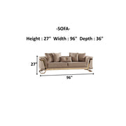 Rixos Stationary Sofa Beige in Beige - 101-RIX-NSIE30-3