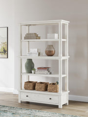 Robbinsdale Antique White 75" Bookcase - H742-70