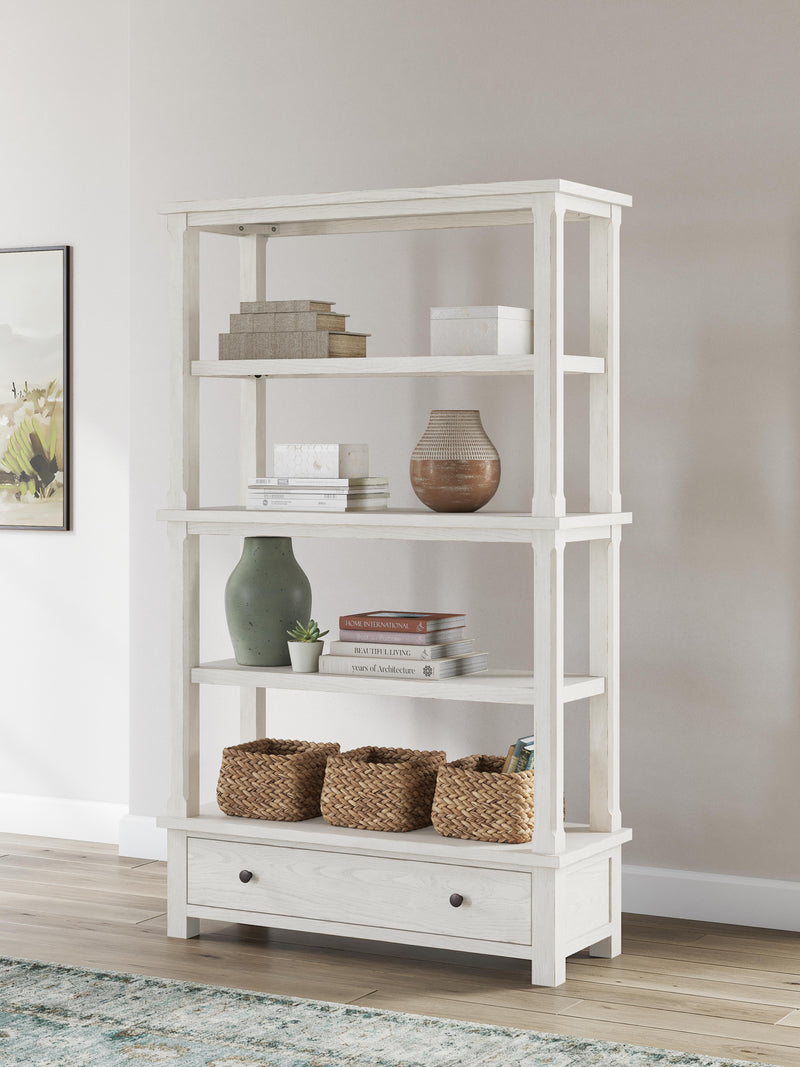 Robbinsdale Antique White 75" Bookcase - H742-70
