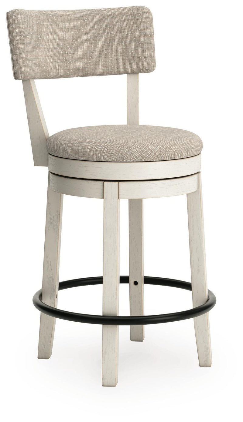 Robbinsdale Antique White Counter Height Barstool, Set of 2 - D642-224
