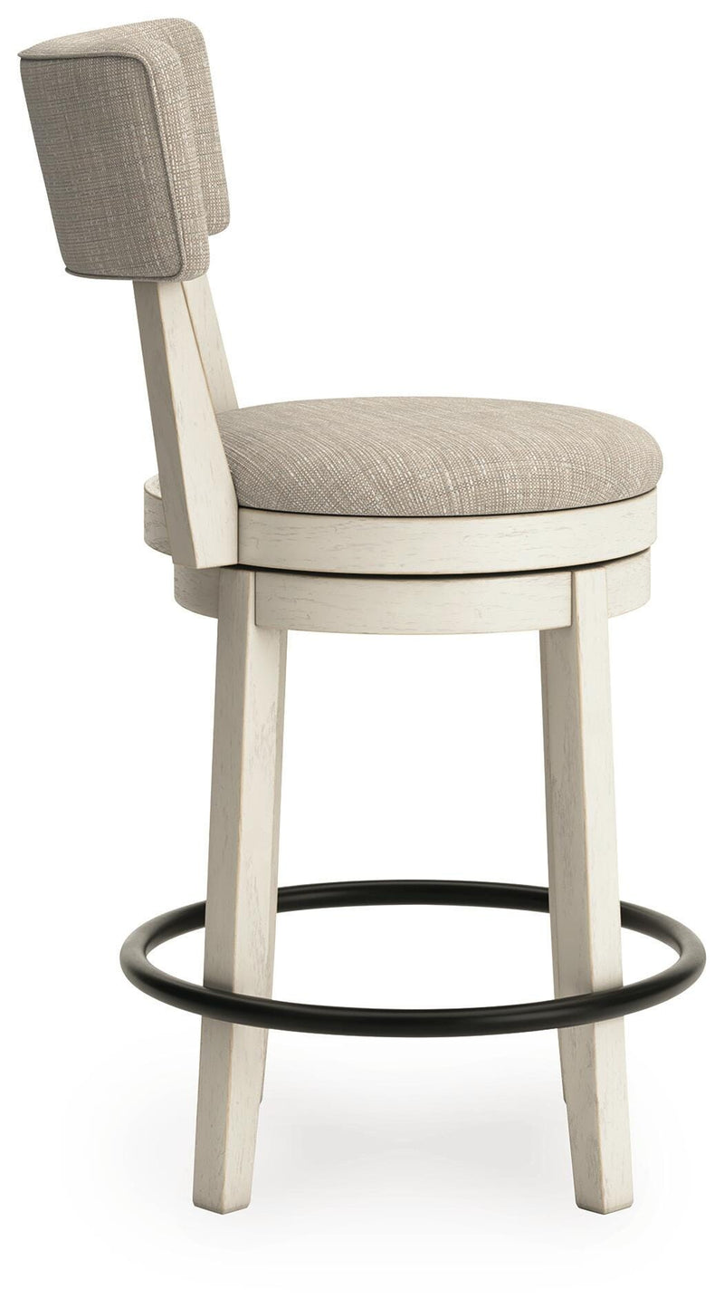 Robbinsdale Antique White Counter Height Barstool (Set of 2) - D642-224X2