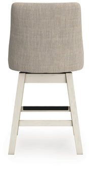Robbinsdale Antique White Counter Height Barstool, Set of 2 - D642-324