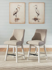 Robbinsdale Antique White Counter Height Barstool (Set of 2) - D642-324X2