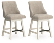 Robbinsdale Antique White Counter Height Barstool (Set of 2) - D642-324X2