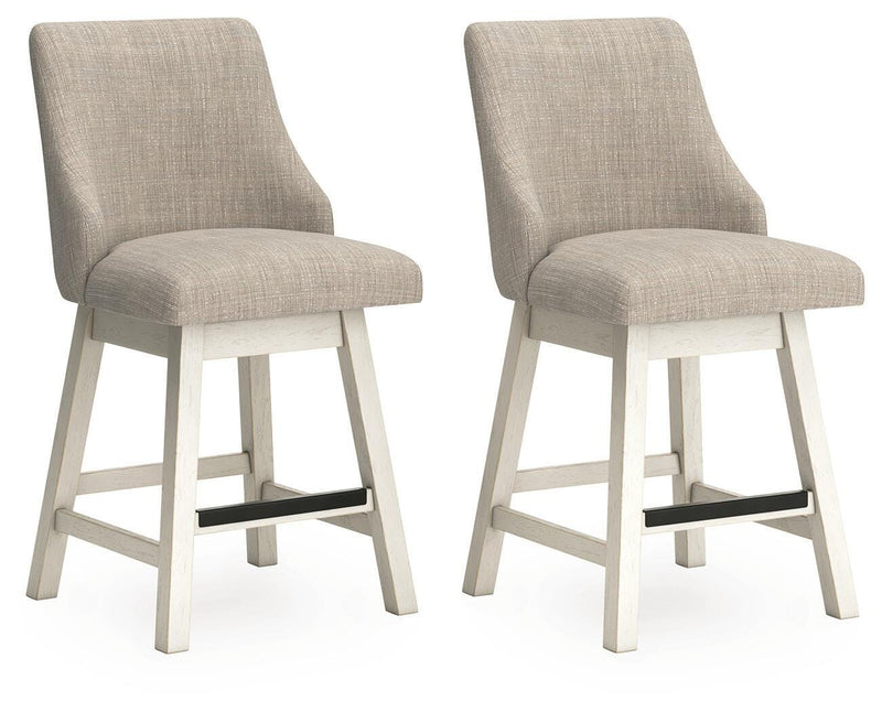 Robbinsdale Antique White Counter Height Barstool (Set of 2) - D642-324X2
