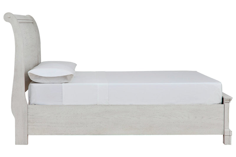Robbinsdale Antique White Full Sleigh Storage Bed - Lara FurnitureFull Bed