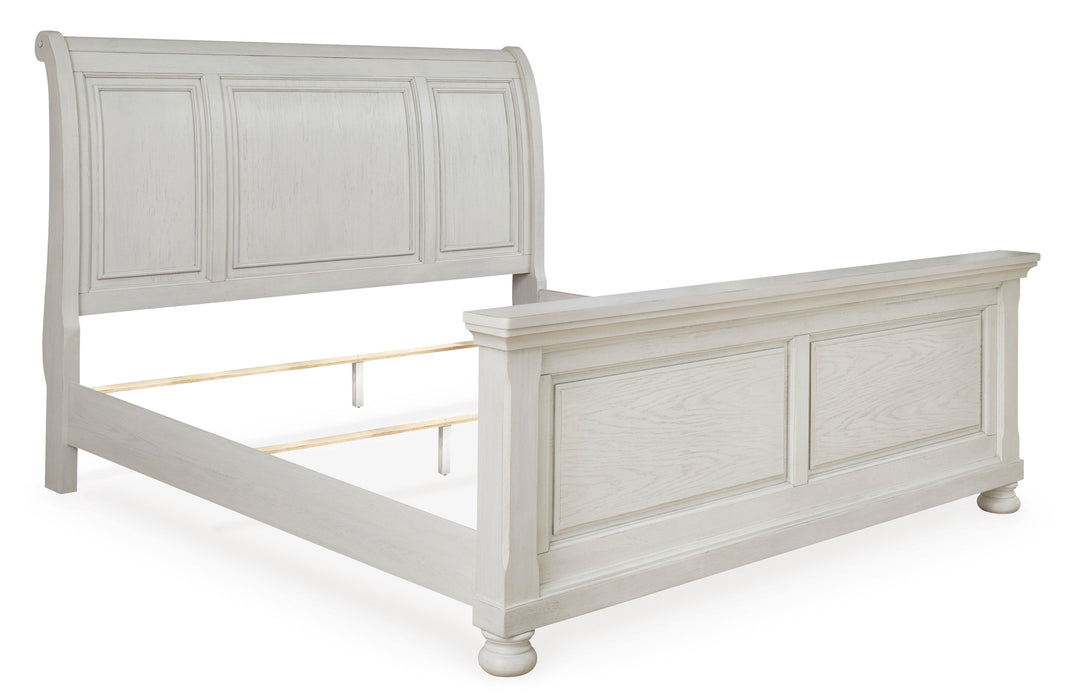 Robbinsdale Antique White Sleigh Bedroom Set - Gate FurnitureBedroom Set