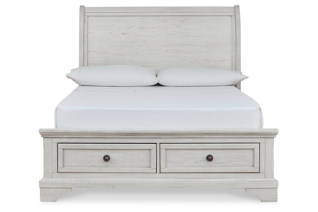 Robbinsdale Antique White Sleigh Storage Bedroom Set - Gate FurnitureYouth Bedroom Set