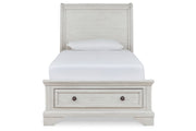 Robbinsdale Antique White Sleigh Storage Bedroom Set from Ashley - Lara Furniture