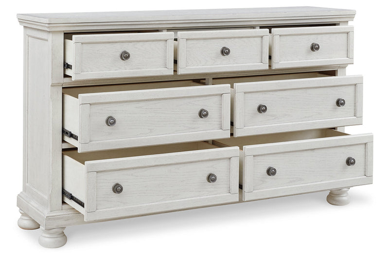 Robbinsdale Antique White Sleigh Bedroom Set from Ashley - Lara Furniture