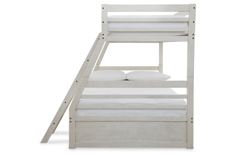 Robbinsdale Antique White Twin over Full Bunk Bed - Lara FurnitureBunk Bed