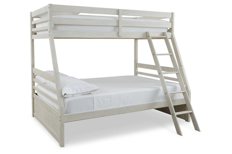 Robbinsdale Antique White Twin over Full Bunk Bed - Lara FurnitureBunk Bed