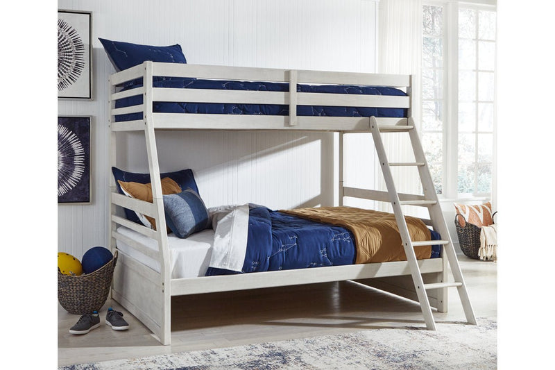 Robbinsdale Antique White Twin over Full Bunk Bed - Lara FurnitureBunk Bed