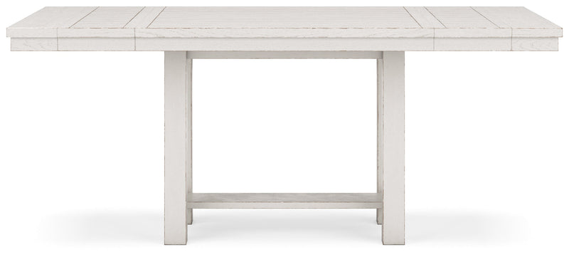 Robbinsdale Counter Height Dining Table and 10 Barstools in Antique White from Ashley - Lara Furniture